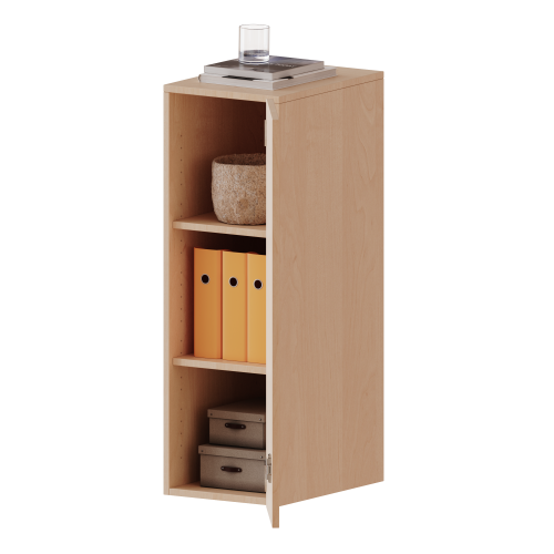 Aufsatzschrank für ErgoTray Serie, 3 Ordnerhöhe - Serie evo180 Gesamthöhe 108 cm, Breite 36,1 vm, 1 Tür