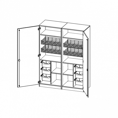 Sportschrank, 5 Ordnerhöhen - Serie evo180