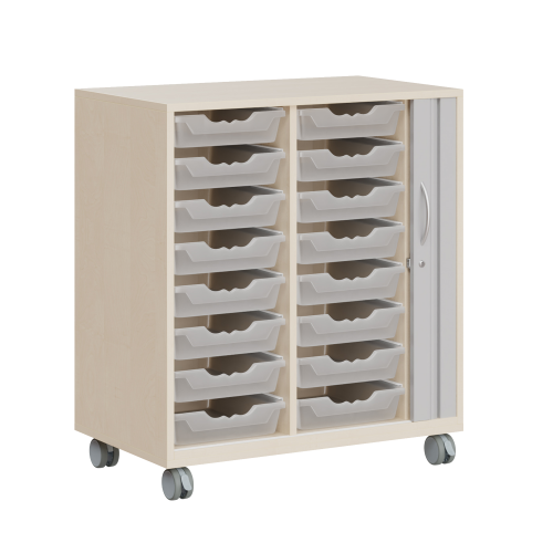 Ergo Tray Sideboard Serie CSRF 2 mit Rollotür Ergo Tray Sideboard 2-reihig mit Rolladentüren, mit hohen oder flachen Ergo Tray Boxen
