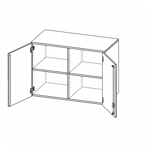 Aufsatzschrank, 2 Ordnerhöhen - Serie evo180