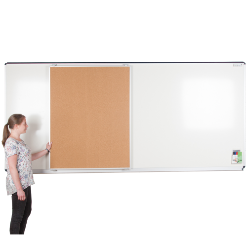 Klettenstofftafel für XXL Mediarail Wandtafel, doppelseitig