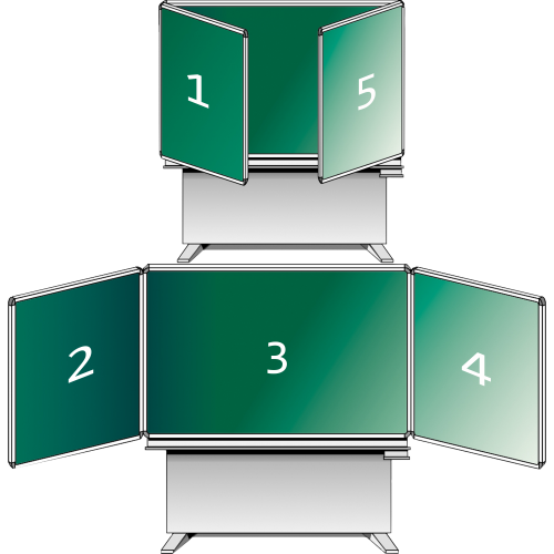 Wandtafel Schultafel aus Stahl, Serie MST, grün