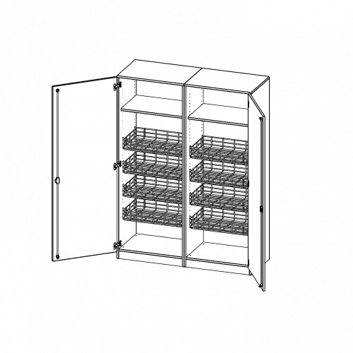 Sportschrank, 5 Ordnerhöhen - Serie evo180