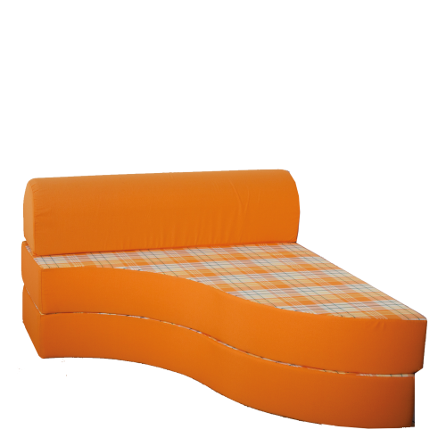 Bett-Sofa mit Rückenrolle