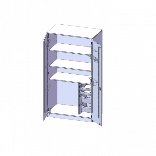 Musikschrank, 5 Ordnerhöhen - Serie evo180