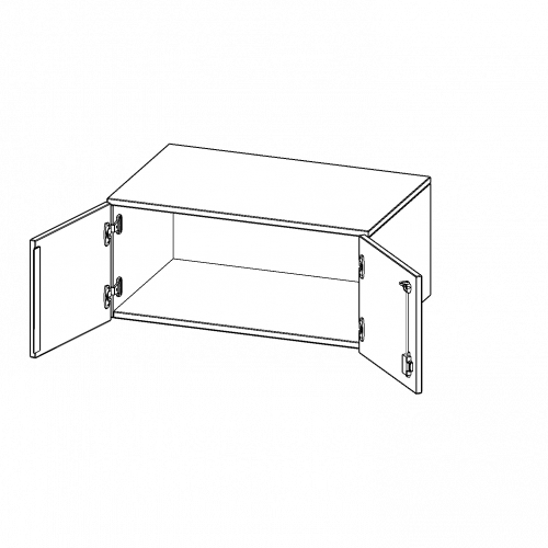 Aufsatzschrank, 1 Ordnerhöhe - Serie evo180