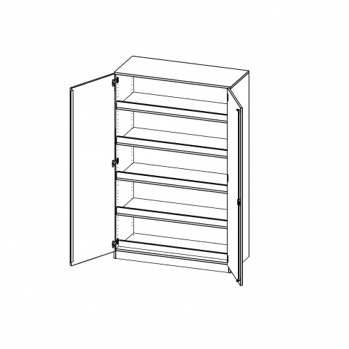 Ballschrank, 5 Ordnerhöhen - Serie evo180