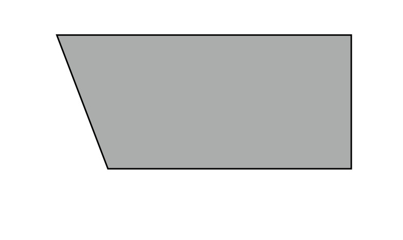Project Hocker Tetris - Rechteck links angeschrägt (Breite 75 cm/Tiefe 35 cm) 