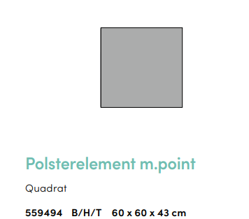 Project Polsterelement m.point - Quadrat
