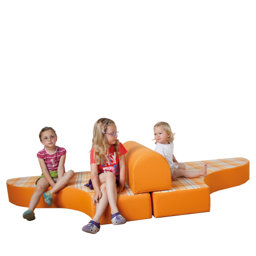 Bett-Sofa mit Rückenrolle