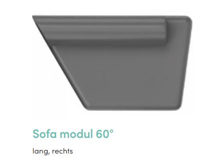 Project SOFA MODUL 60°, lange Lehne rechts