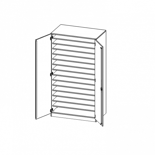 Bastelschrank, 5 Ordnerhöhen - Serie evo180