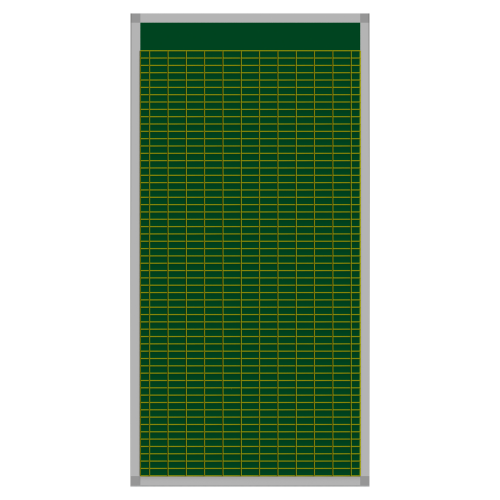 Klassenplantafel erweiterbar, Stahlemaillie grün Stundenplantafel Set endlos um jeweils 12 Klassenspalten erweiterbar