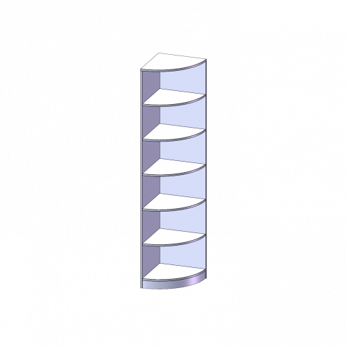 Außeneckregal, 6 Ordnerhöhen - Serie evo180 Gesamthöhe 226 cm, Viertelkreis, Erweiterung rechts oder links, mit Sockel (81 mm)
