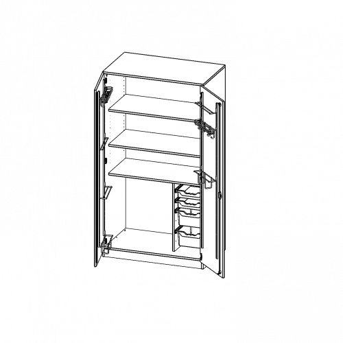 Musikschrank, 5 Ordnerhöhen - Serie evo180