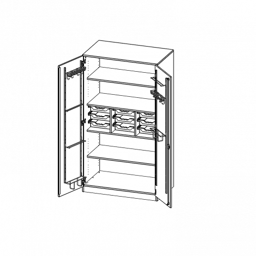 Musikschrank, 5 Ordnerhöhen - Serie evo180