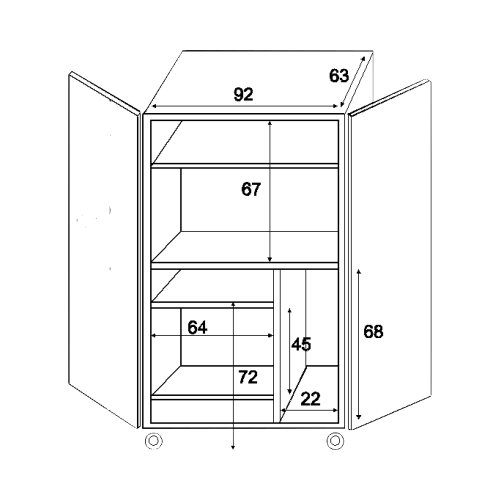 EDV-Schrank 1000, fahrbar