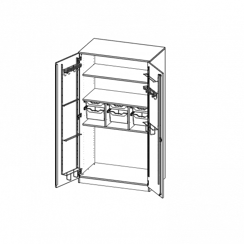 Musikschrank, 5 Ordnerhöhen - Serie evo180