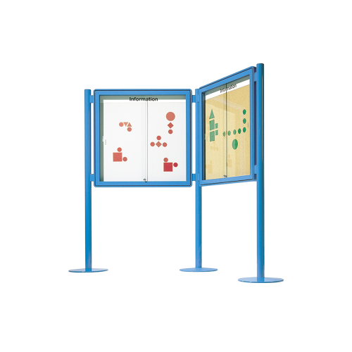 Aluvitrine Modell W3 mit Lederstruktur