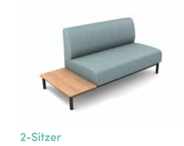 Project moduleOne Sofa 2er - mit Ablage links