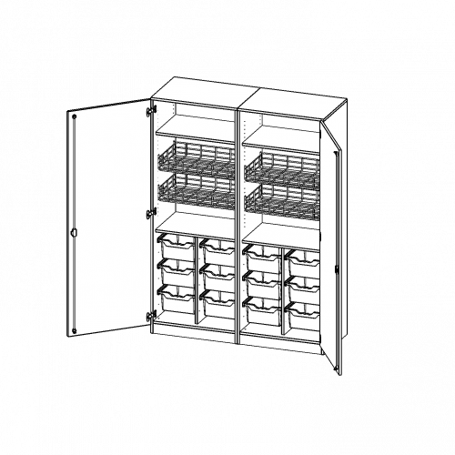 Sportschrank, 5 Ordnerhöhen - Serie evo180