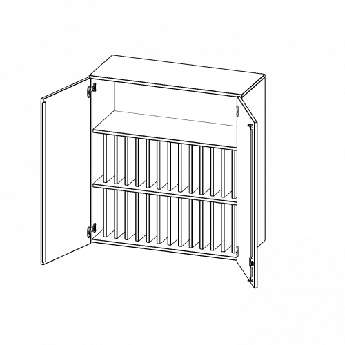 Aufsatzschrank für Klassenbücher, 3 Ordnerhöhen - Serie evo180