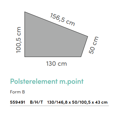 Project Polsterelement m.point - Form B