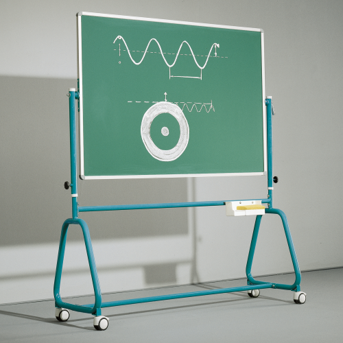 Fahrbare Tafel aus Premium Stahlemaille mit Rundrohrgestell, Serie 6 E