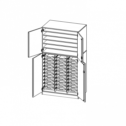 Bastelschrank, 5 Ordnerhöhen - Serie evo180