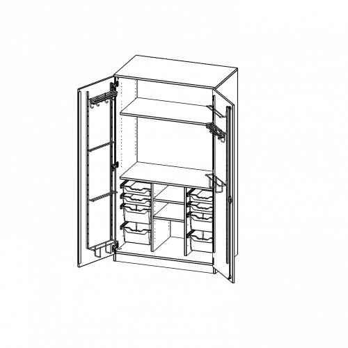 Musikschrank, 5 Ordnerhöhen - Serie evo180