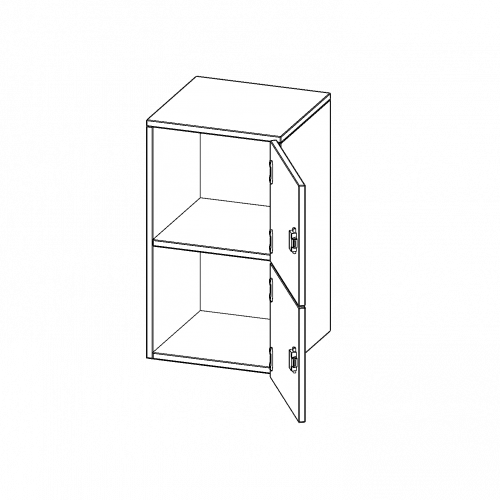 Schließfach - Aufsatzschrank, 2 Ordnerhöhen - Serie evo180