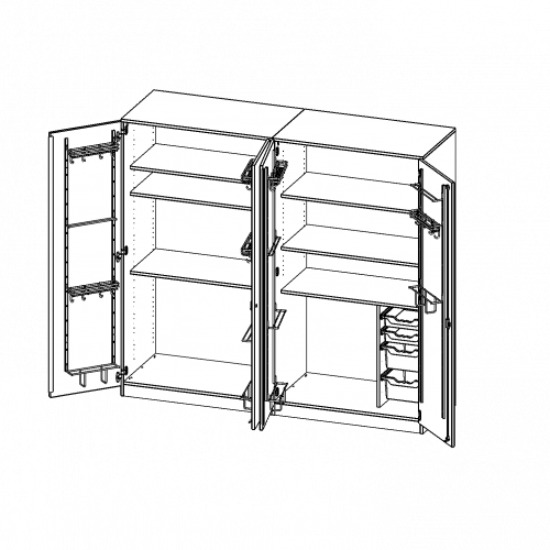 Musikschrank, 5 Ordnerhöhen - Serie evo180