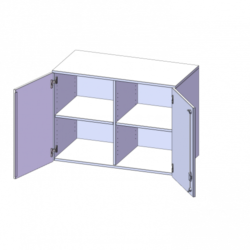 Aufsatzschrank, 2 Ordnerhöhen - Serie evo180