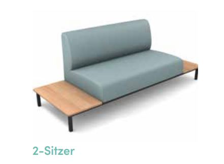 Project moduleOne Sofa 2er - mit Ablage beidseitig