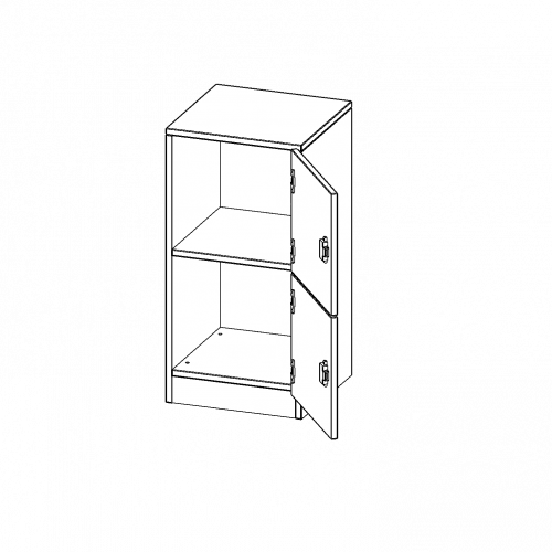 Schließfachschrank, 2 Ordnerhöhen - Serie evo180