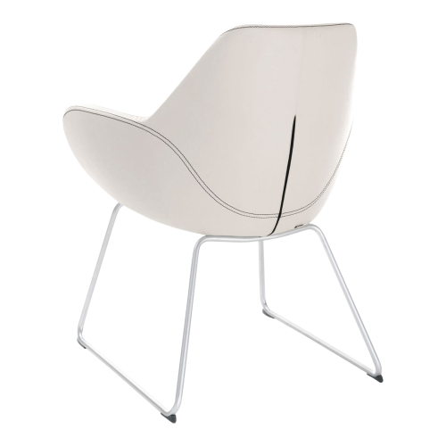 1-Sitzer Stuhl Nele, mit Kufengestell B/H/T: 67x85x62 cm, Gestellfarbe und Bezug wählbar