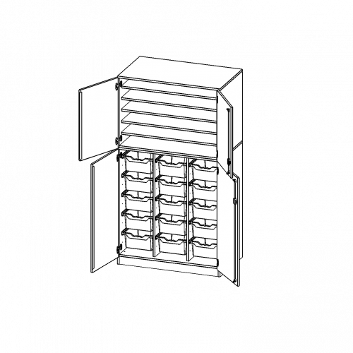 Bastelschrank, 5 Ordnerhöhen - Serie evo180