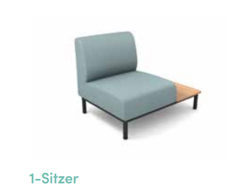 Project moduleOne Sofa 1er - mit Ablage rechts