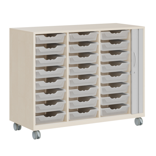 Ergo Tray Sideboard Serie CSRF 3 mit Rollotür Ergo Tray Sideboard 3-reihig mit Rolladentüren, mit hohen oder flachen Ergo Tray Boxen