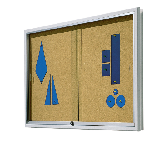 Informationsvitrine V9 mit Naturkorkrückwand B/H/T: wählbar, 93x8 cm