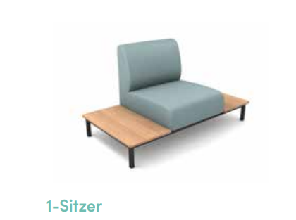 Project moduleOne Sofa 1er - mit Ablage beidseitig